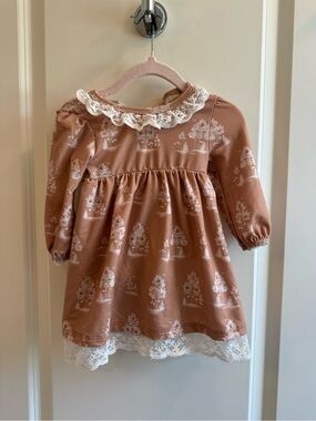 Milon Floral Lace-Trim Dress Baby 6-9M Like New